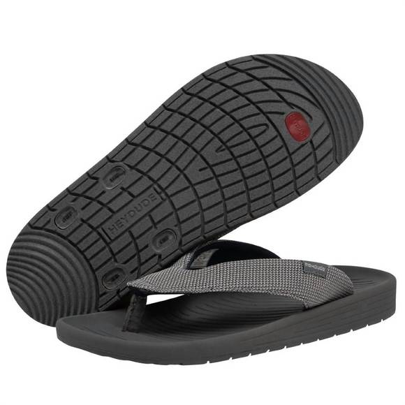 NEW HEY DUDE men milo sandal in grey - Picture 2 of 3